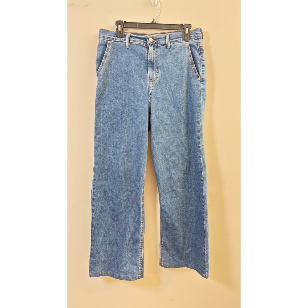 Levi Strauss Signature Jeans Blue Heritage High Rise Loose Straight Women's 10
